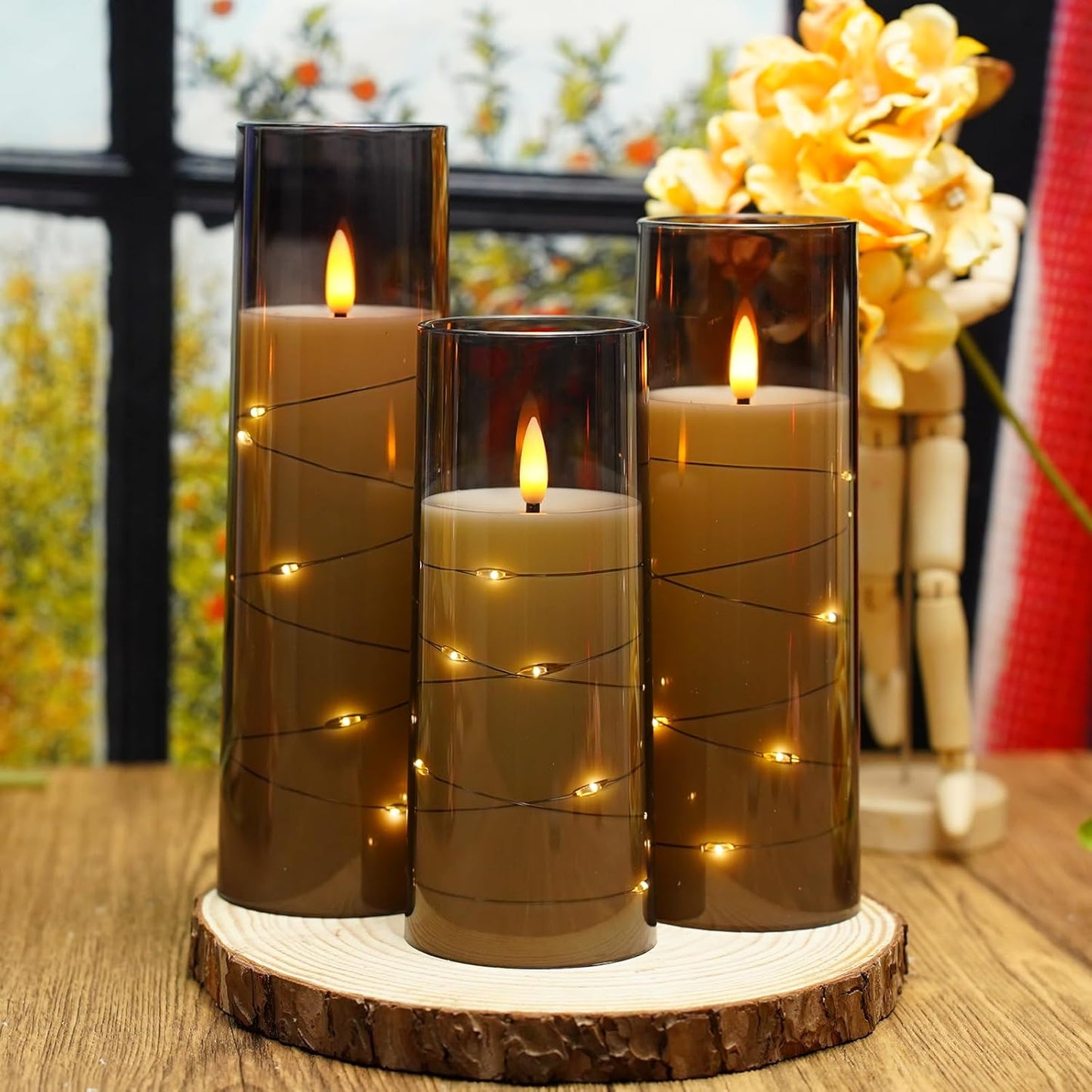 Grey Flameless LED Candles