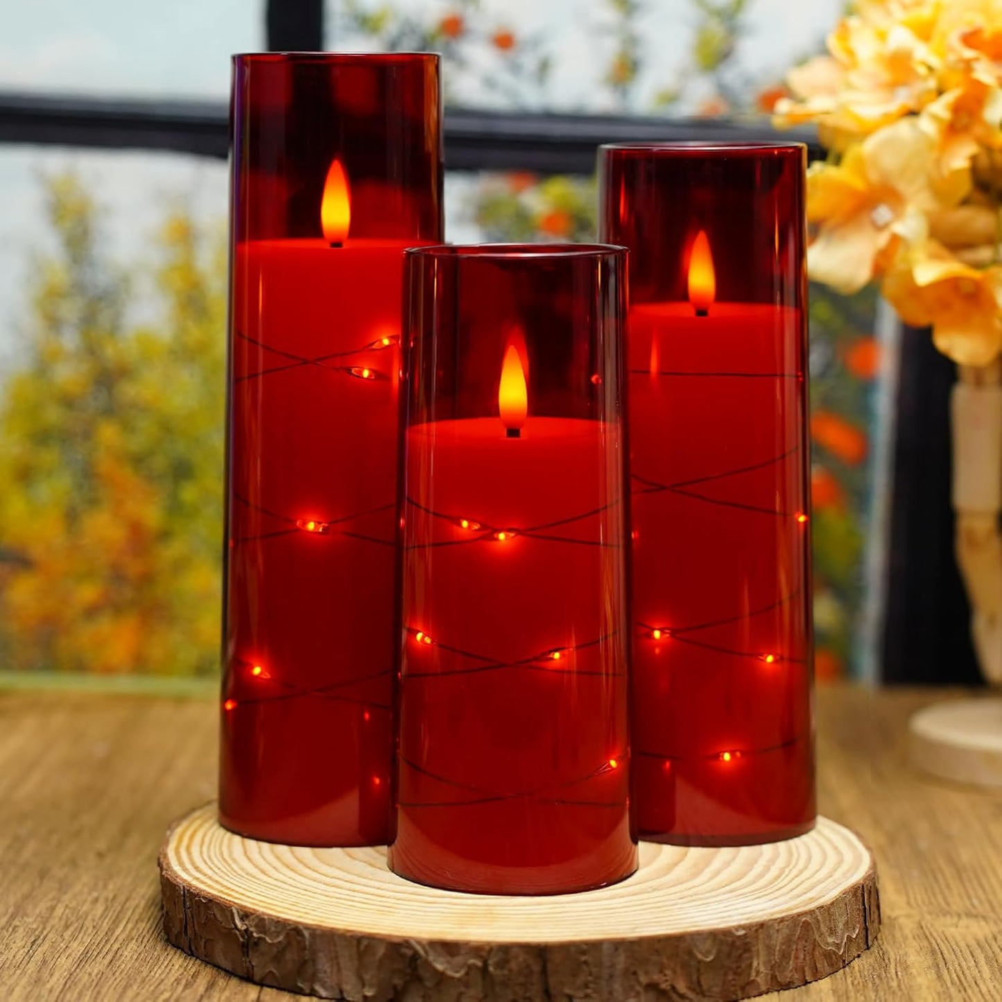 Red Flameless LED Candles