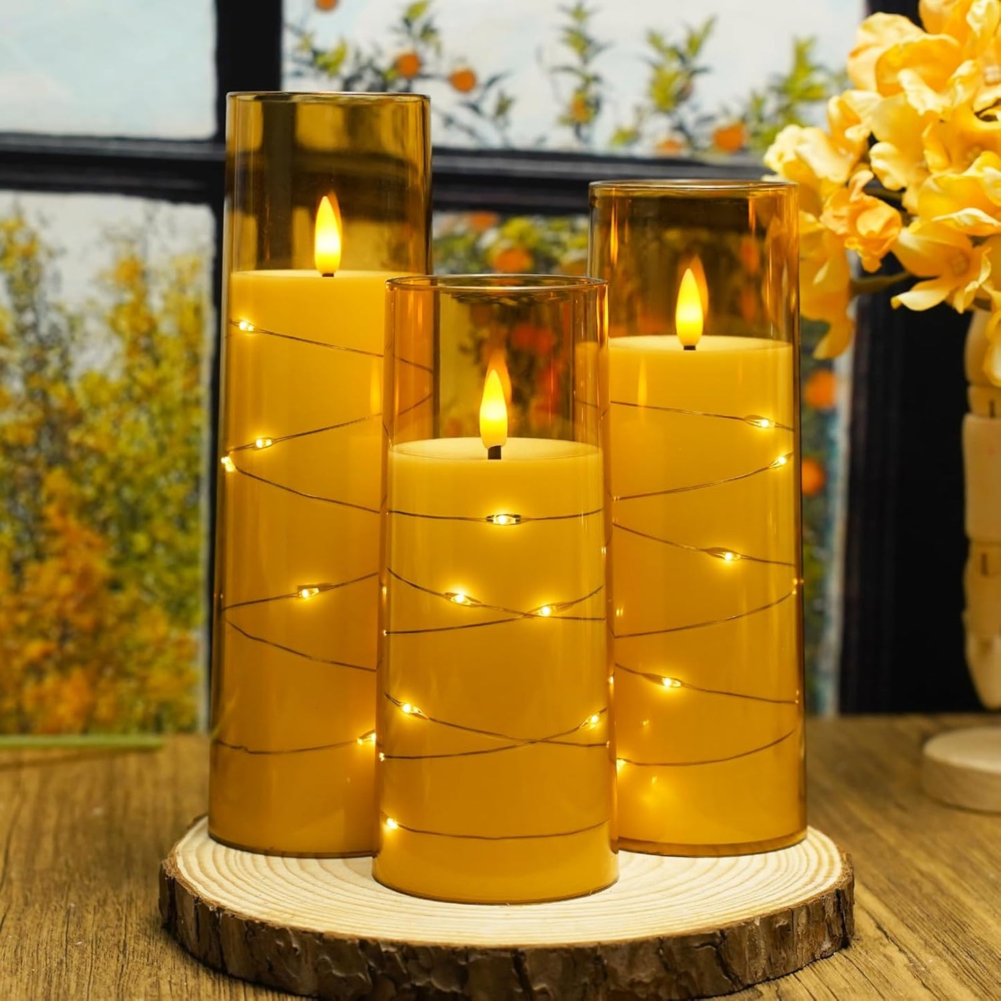 Gold Flameless LED Candles